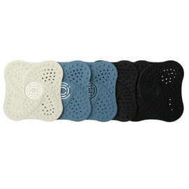Drain Strainers, Hair Catcher Shower Drain Covers Protector, Flexible TPR Material, Multiple Colors for Bathroom Tub Shower and Sink,Bright-Colored, Anti-Clog Drain,Reuseable 5 Pack