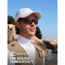 Bircenpro Sport Polarised Sunglasses for Men - Women:UV Protection Shades for Fishing Driving Cycling Running