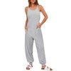 ANRABESS Women's Casual Jumpsuits Summer Sleeveless Stretchy Romper Harem Pants