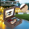 Photo Frame Hold 4 Photos, 4x6 Hinged Folding Wood Picture