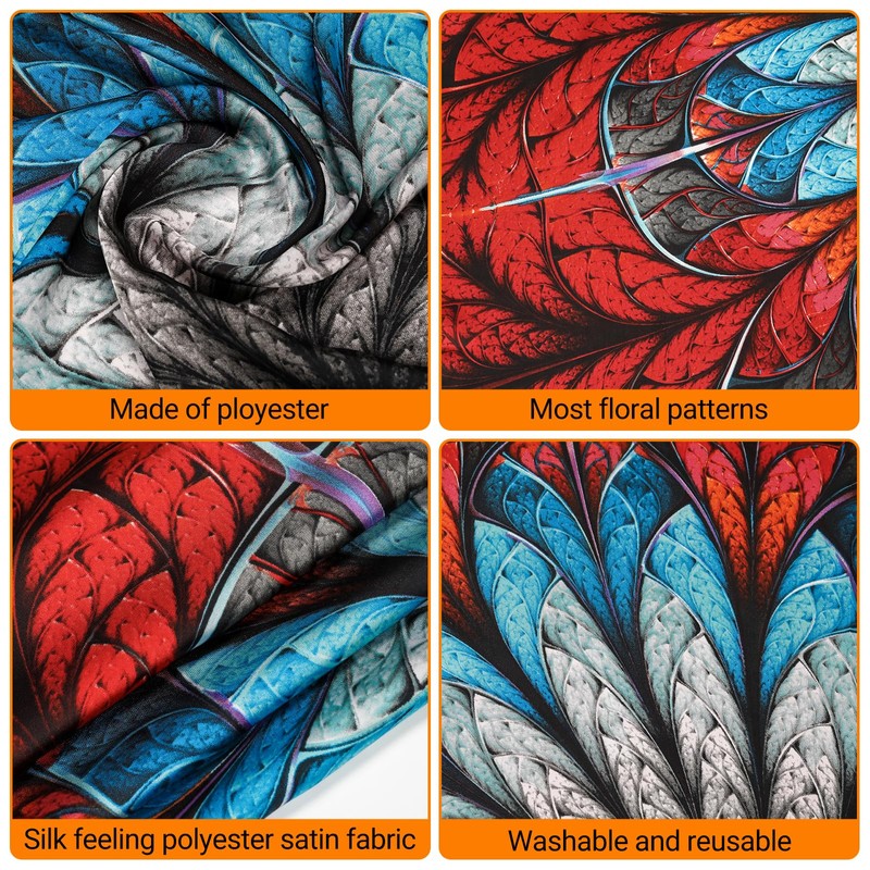 Stlvoll 43” Large Silk Scarfs for Women Square Head Scarves