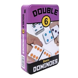 Front Porch Classics Front Porch Classics | Double 6 Travel Tin Domino Set from, for 1 to 4 Players Ages 6 and up