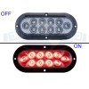optronics (2) Trailer Truck RED LED 6" Oval Stop Turn