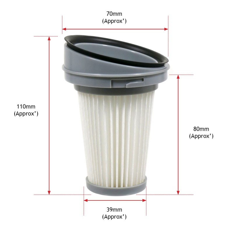 SPARES2GO SuperVac Filter HEPA compatible with Morphy Richards Pleated Vacuum