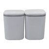 Dynko 2-pack Plastic Desktop Garbage Bin, Mini Trash Can (Grey)