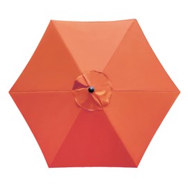 Sunnyglade 7.5Ft 6 Ribs Umbrella Canopy Replacement Patio Top Cover For Market Umbrella (Orange)