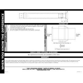 Vance & Hines 21892 Quiet Baffle for 4" Twin Slash Mufflers ONLY
