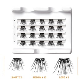 i•ENVY Extended False Eyelashes Faux Mink Featherlight Reusable Artificial Eyelashes Multipack Lash Clusters