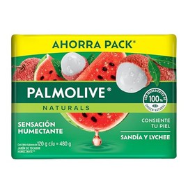 Palmolive Naturals Jabón Baño Sandia Lychee Barra 120 Mantiene Humectación Natural Piel Fórmula Nutritiva Ingredientes Origen 100