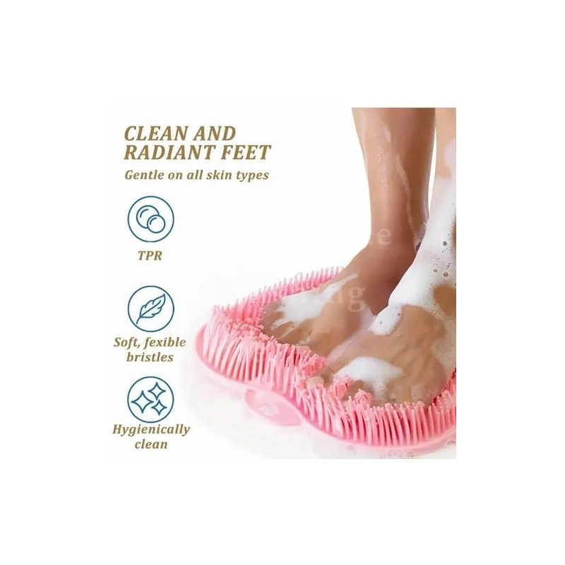 Shower Foot Scrubber Mat, Compact Lightweight Accessory for Travel and
