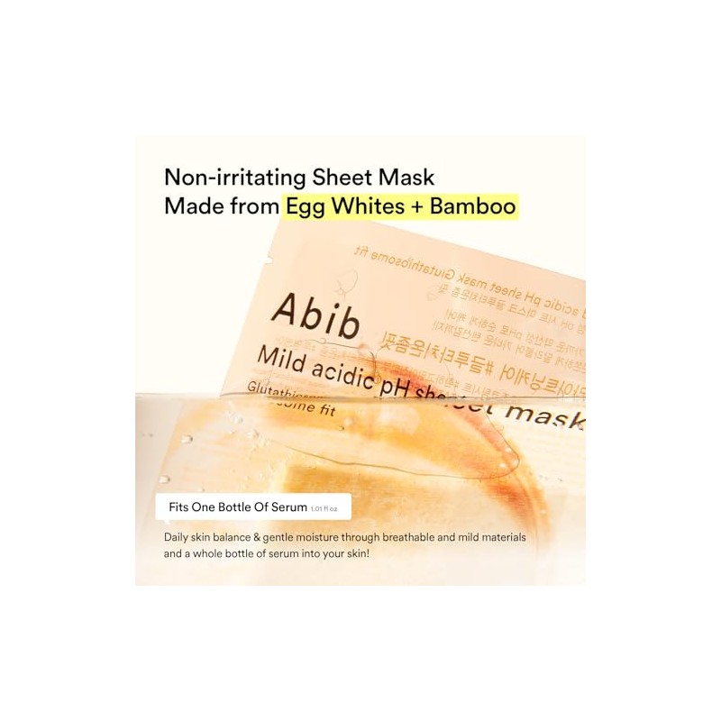 Mild Acidic Ph Sheet Mask - Aqua Fit - 30mlx10pcs
