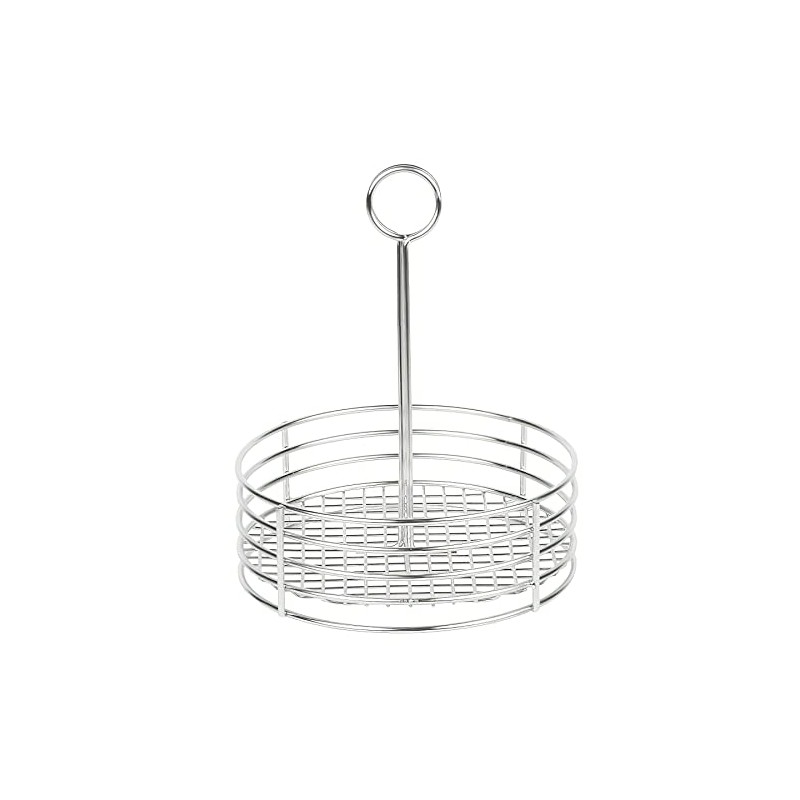 G.E.T. 4-81850 Stainless Steel Round Stainless Steel Condiment Caddy Stainless