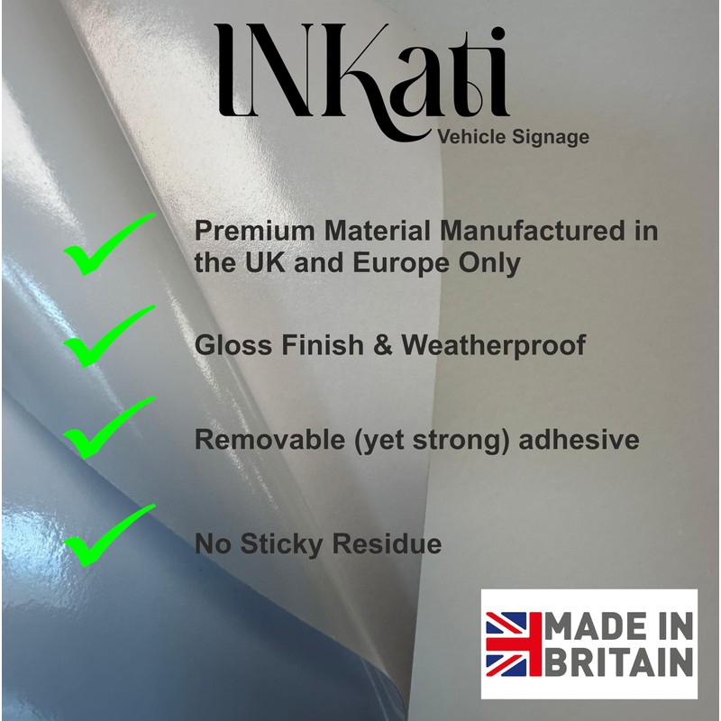 INKati GB Car Stickers 8-Pack in Various Sizes - Includes