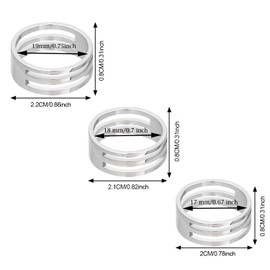 BENBO 6PCS Jump Ring Opening Tools Stainless Steel Opening Closing Rings Circle Jump Ring Opener Tool for DIY Jewelry Making, 3 Sizes