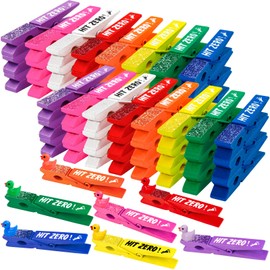 40 Pcs Cheer Pins Spirit Clips Wooden Clothes Pins for Backpacks with Duck Charms Cheer Gifts Bulk for Team Colored Clothespins Cheer Accessories and Decorations for Clothes Pins