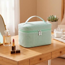Cosmetic Bag Organizer Travel, Compact Lightweight Accessory for Travel and Daily Use - Huhumy Makeup
