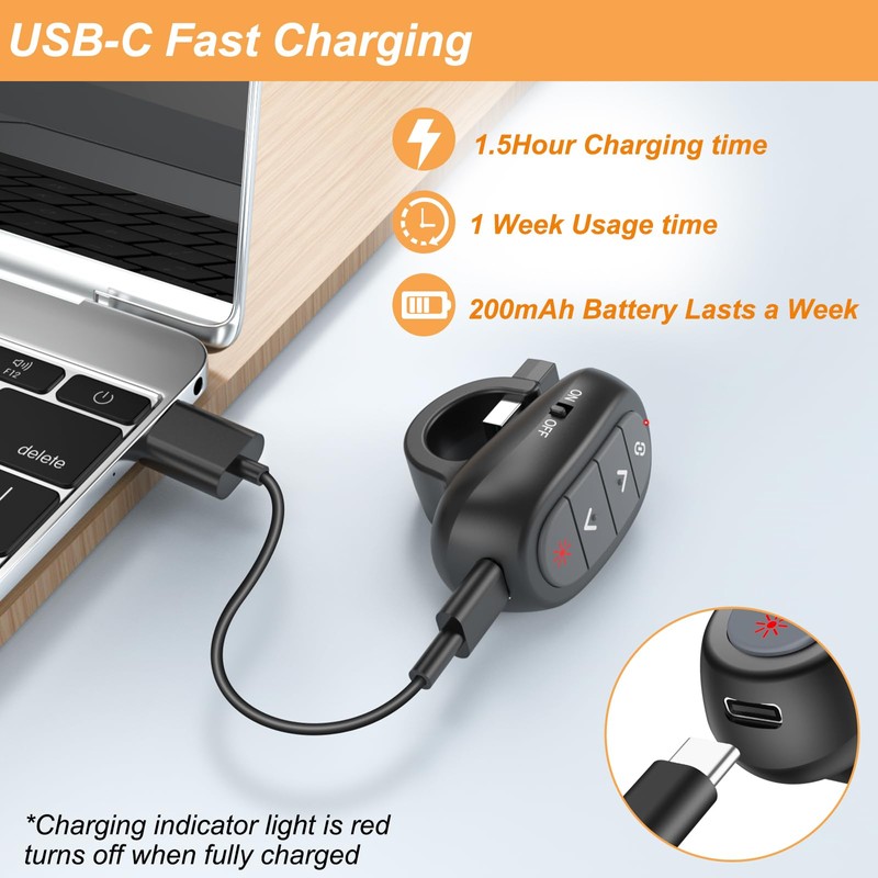 Presentation Clicker Wireless Presenter Remote: PowerPoint PPT Clickers, Rechargeable USB