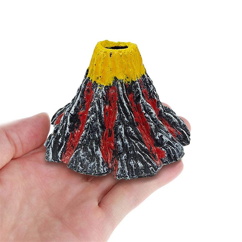 Abnaok Aquarium Volcano with Air Stone Bubbler, Realistic Fish Tank
