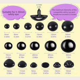 LIUHUIZEYU Safety Eye Tool for Crocheting, Auxiliary Tool for Attaching Safety Eyes for Crocheting,Safety Eyes Crochet Tools for 5-30mm Stuffed Animals Safety Eyes Doll Making Supplies (Blue 1pcs)