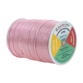 Mandala Crafts Nylon Satin Rattail Cord 2mm - 100 Yds Blush String for Chinese Knotting, Bracelet, Necklace, Jewelry Making, Macrame Trim