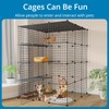 Eiiel Large Cat Cage, Enclosures Indoor with Balcony, DIY Playpen