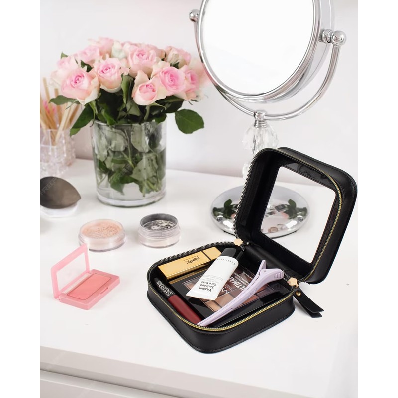 LETGO Mini Makeup Bag,Clear Makeup Bag Cute Travel Makeup Bag