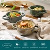 MONITO Ceramic Salad Bowl with Handles, 16 oz French Onion