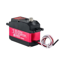 RCmall 150KG 12V DS51150 Digital Servo, Full Metal Gear Waterproof IP66 Robotic Servo with 18T Servo Arm for 1/5 RC Car Robot Crawler (270 Degree)