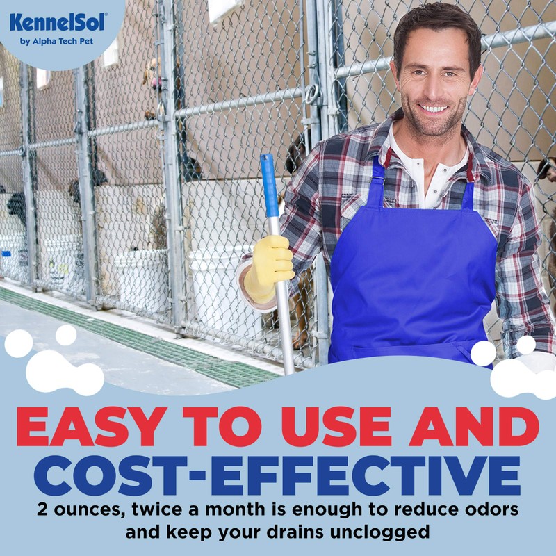 KennelSol Bio-Drain Cleaner and Pet Odor Remover | Eliminates Pet