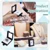 BENECREAT 2Pcs Black Gemstone Display Box, 6.15x5cm Loose Diamond Jewelry