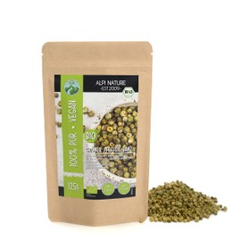 Organic green pepper (125g, 4.4oz), organic green peppercorns, green pepper from controlled organic cultivation, organic green peppercorns laboratory-tested, 100% pure and natural