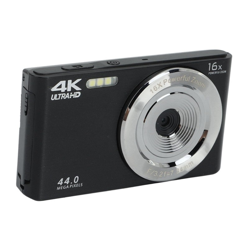 Digital Zoom Camera with 16x Powerful Zoom, 4K 44MP Full