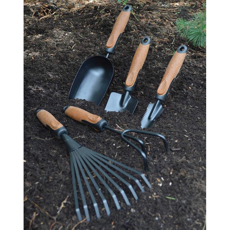 Olmsted Forge Garden Tool Set, 5 Pieces, Heavy Duty Powder
