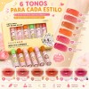 Set De 6 Brillos Labiales Hidratantes Con Acabado Espejo