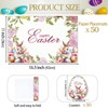 50 Pcs Easter Paper Placemats, Happy Easter Disposable Paper Place
