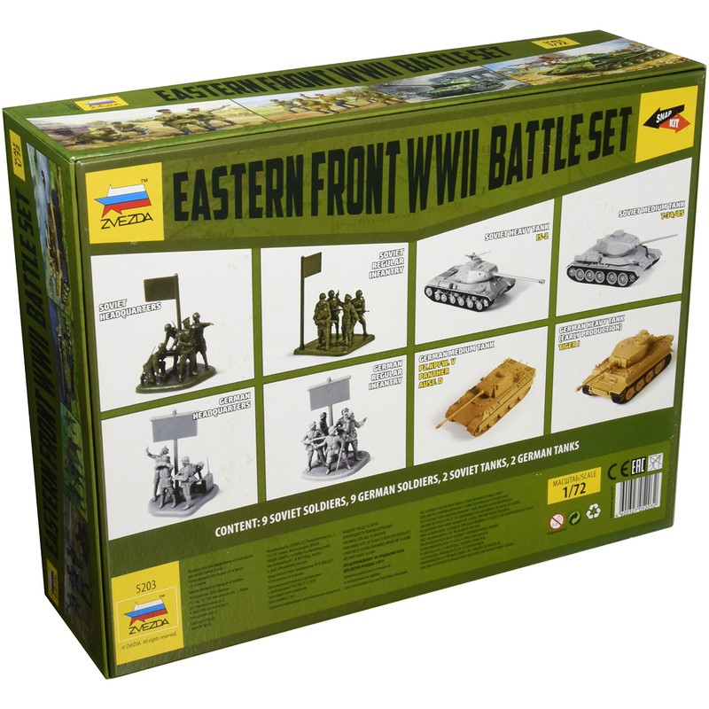 Zvezda 530005203 1:72 WWII Battle Set East Front, Model Kit,