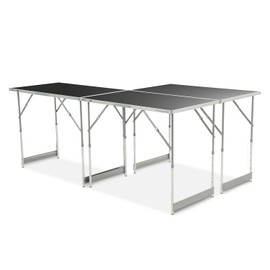 DNA MOTORING Multi-Functional 3pcs Multi-Purpose Folding Work Table, Portable 4-Level Adjustable Height Workbench for Workshop, Camping Trip, W/Handle, Tools-00548