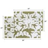Chesapeake Iron Gate 2Pc. Green & White Scroll Bath Rug