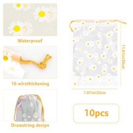 20 Pcs Shoe Bags for Travel, Clear Waterproof Shoe Bag 15.7''x11.8''+11.8''x7.8'' Dust Proof Bag Portable Drawstring Suitcase Organizer Bags for Travel, Dust, Storage