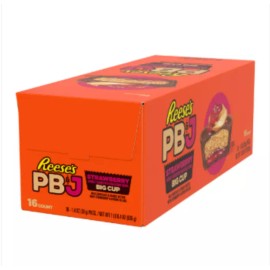 Reese's NEW!!! Reese's Limited Edition PB Strawberry Big Cup Standard Bar 1.4oz 16ct