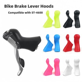NELboNs Bike Brake Lever Hoods Compatible with ST-4600 Model Silicone Cover,1 Pair (Black)