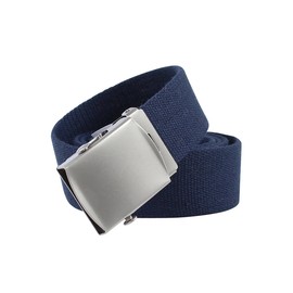 YEHMAN Unisex Canvas Belt Military Design, Adjustable Length 120 cm, Width 3.5 cm, navy