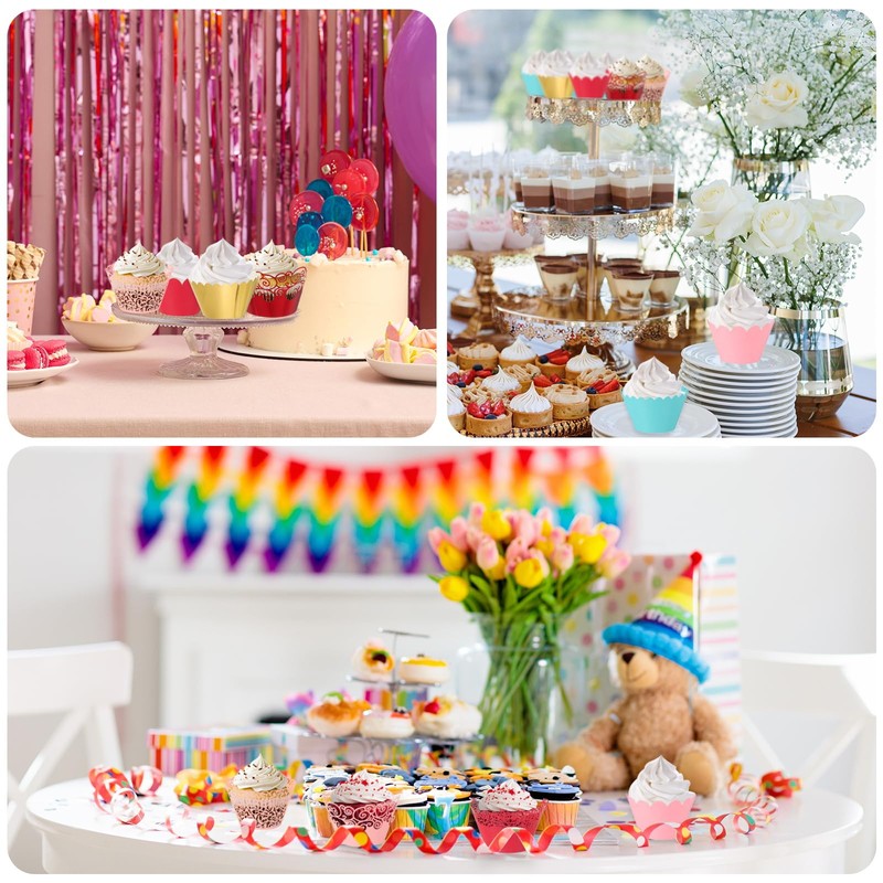 PATIKIL Cupcake Wrappers Paper, Pack of 50 Baking Cups, Standard