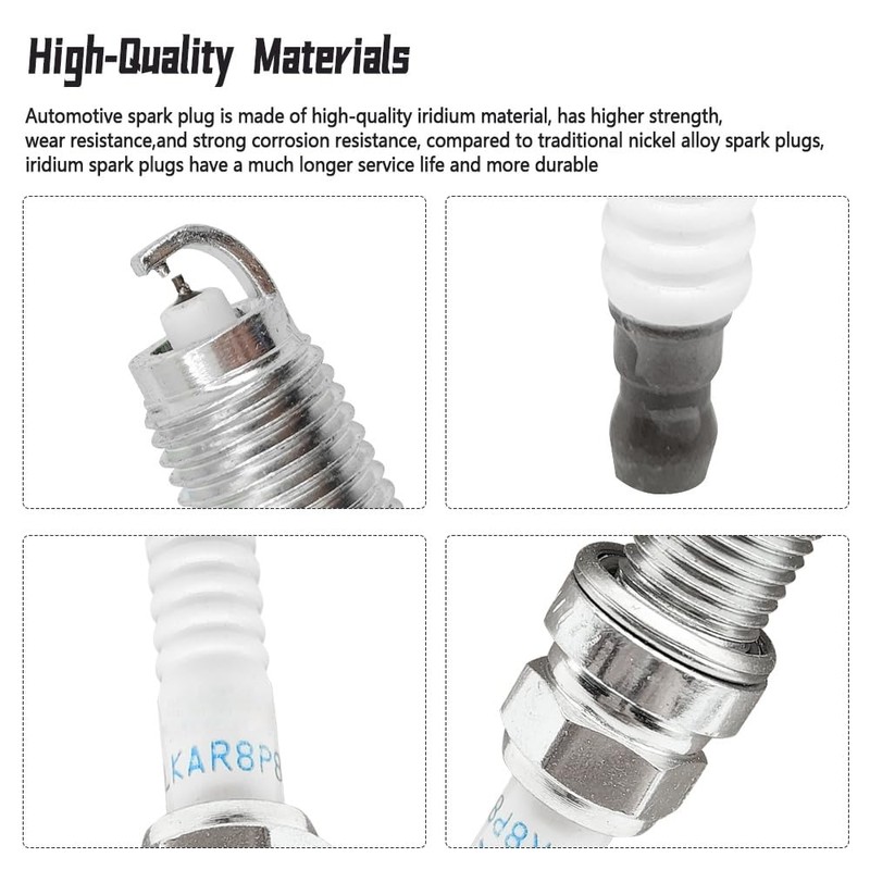 GOLACOD Iridium Spark Plugs (4 Pack) - Fit for Honda