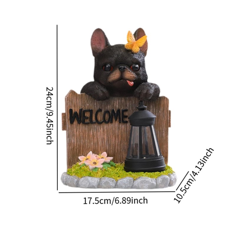 Generic Animal Sculpture Welcome Sign Resin Cartoon Art Decorating Craft