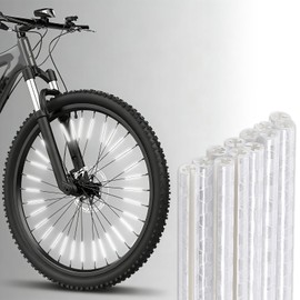 YuanVQuanWee Bicycle Spoke Reflector, Reflective Tube, Clip, Wheel Reflector for Installation, Reflective Reflector at Night, Visible for School, Cycling, Spokes, Security, Bicycle Modification