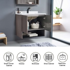 Probrico (2 Pair) Soft Close Cabinet Hinges, 110° Full Overlay Cupboard Wardrobe Doors Hinges Steel, Full Overlay Mute Cabinet Hinges