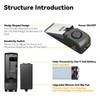 Custelen 120dB Door Stopper Alarm with Siren - Black Rubber