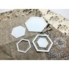Linic Products UK Made Patchwork Templates, Set C: 6 Hexagonal
