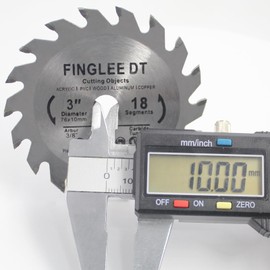 FINGLEE DT TCT 3 Inch Circular Saw Blade with 3/8 Arbor, 18 Teeth Cutoff Tool Blade for Wood, Plastic, PCV, Acrylic, Plywood, Wood Cutting Blade for Woodworking （1Pcs）